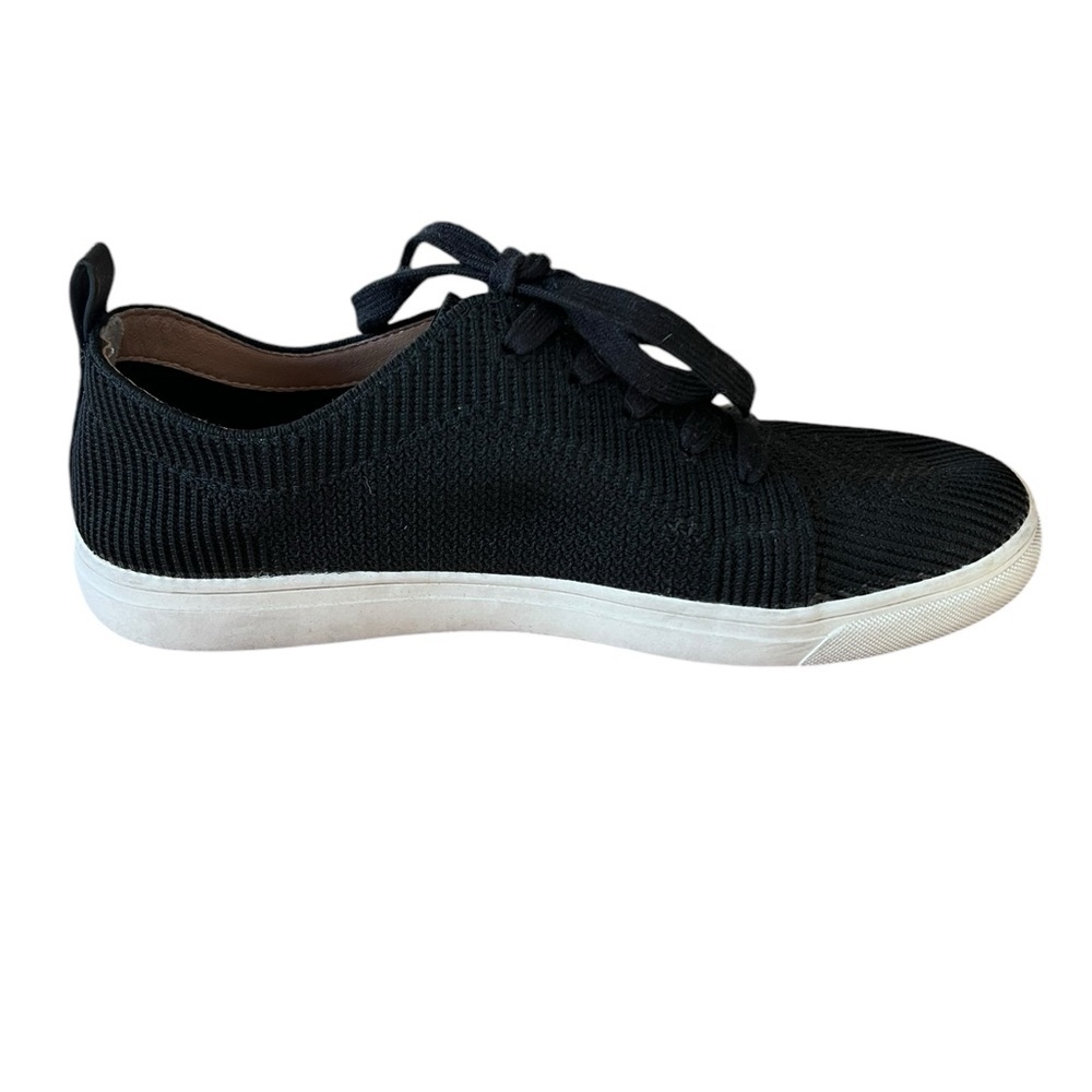 Lucky brand sneakers laddix black knit ribbed style sz 9.5